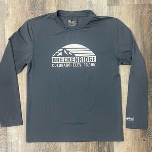 Breckenridge Boys Size 14 Gray Long Rash Guard